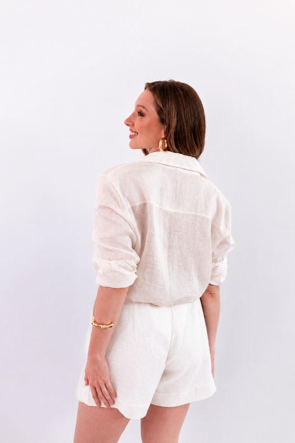 BERMUDA LINHO OFF WHITE - LINA BE