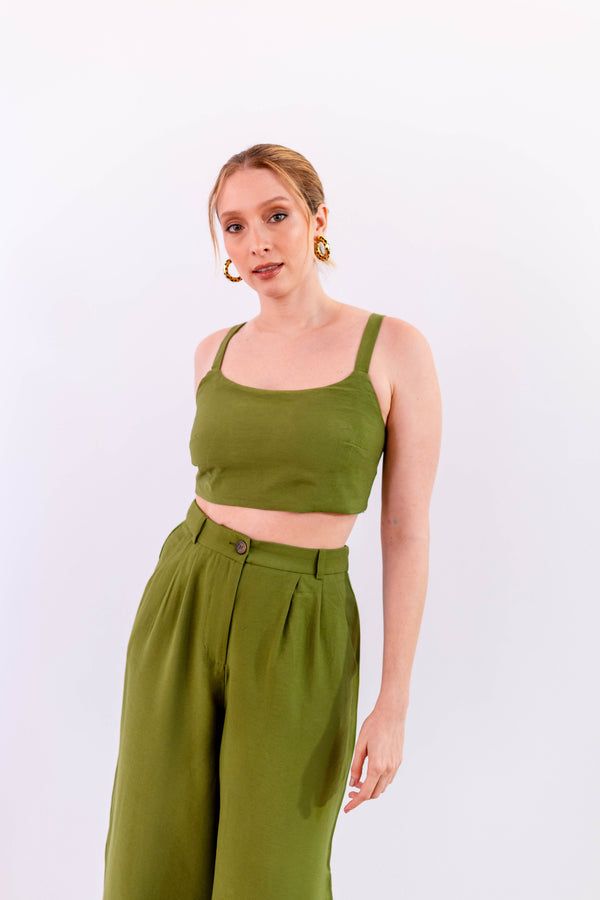 TOP LEVE VERDE - LINA BE