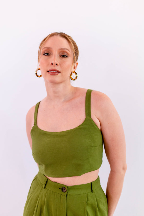 TOP LEVE VERDE - LINA BE
