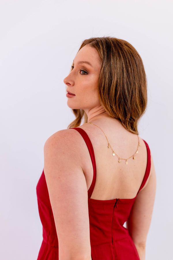 VESTIDO CURTO LEVE VERMELHO - LINA BE