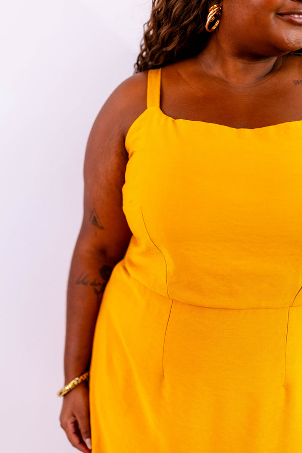 VESTIDO CURTO LEVE AMARELO - LINA BE