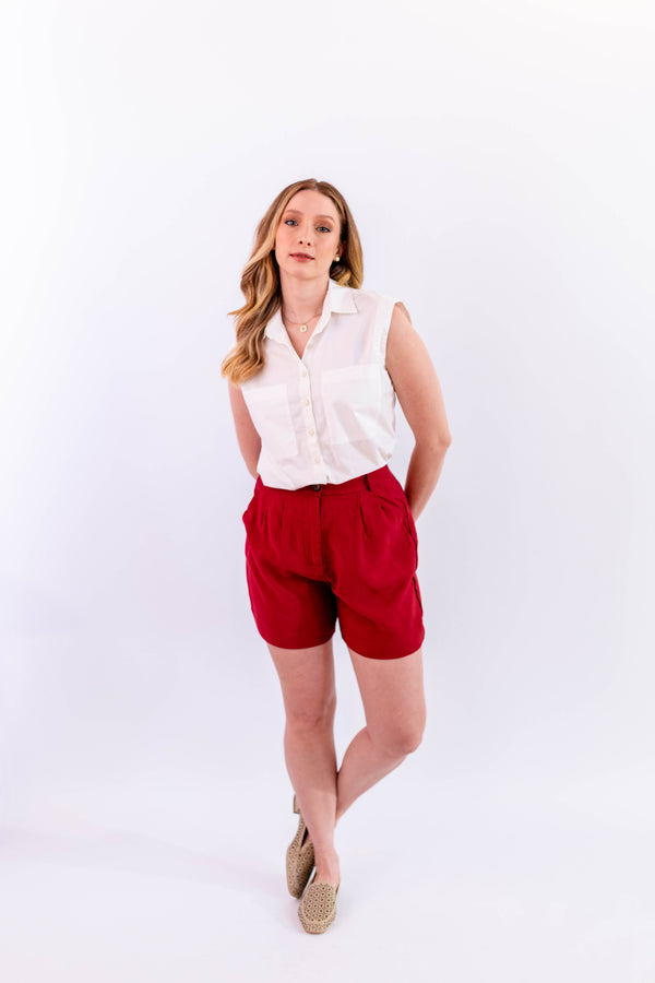 BERMUDA LEVE VERMELHO - LINA BE