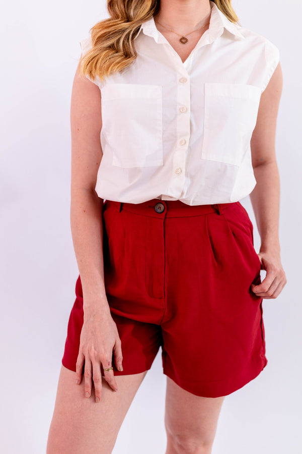 BERMUDA LEVE VERMELHO - LINA BE