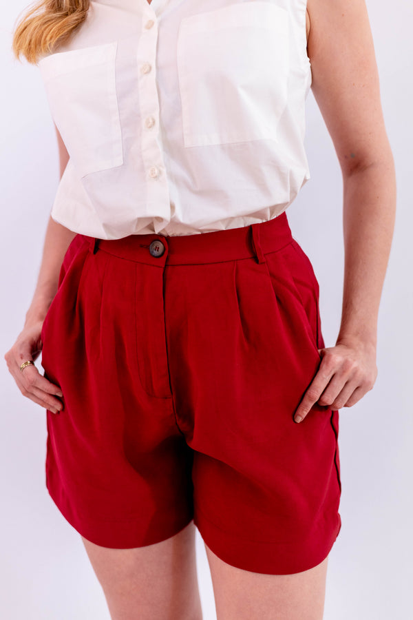 BERMUDA LEVE VERMELHO - LINA BE