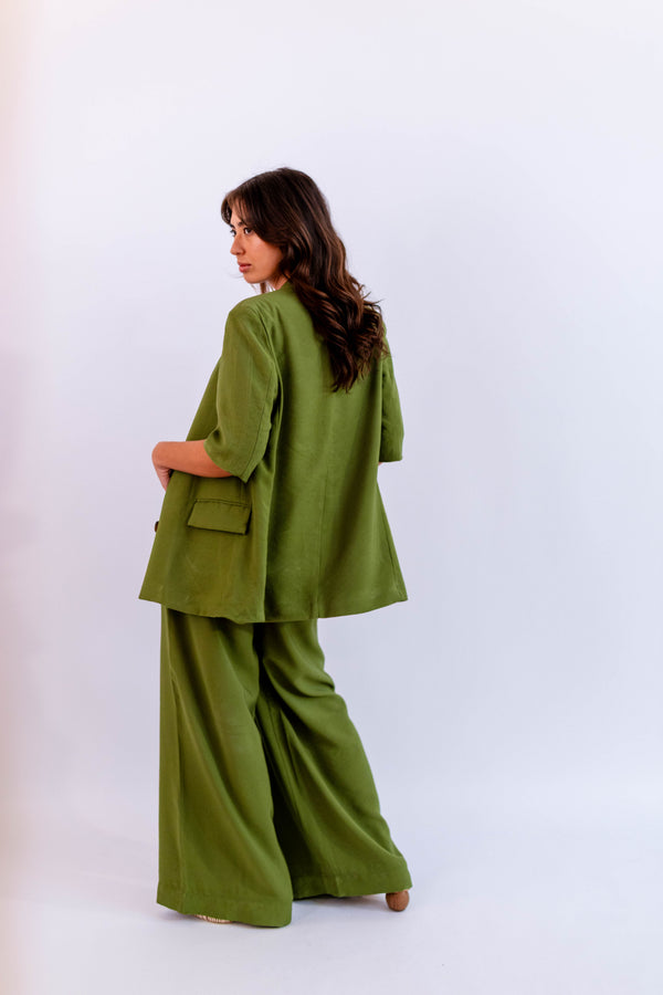 CALÇA PANTALONA LEVE VERDE - LINA BE