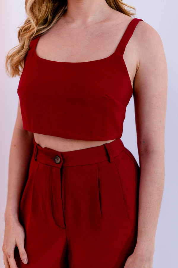 TOP LEVE VERMELHO - LINA BE