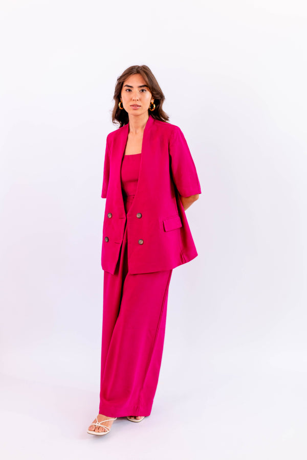 CALÇA PANTALONA LEVE ROSA - LINA BE