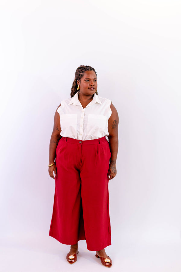 CALÇA PANTACOURT LEVE VERMELHO - LINA BE