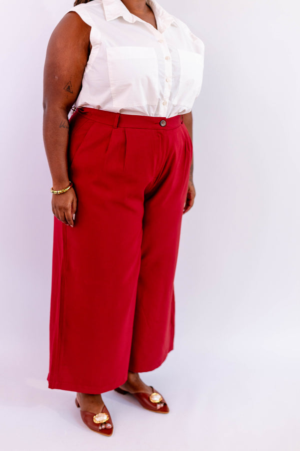 CALÇA PANTACOURT LEVE VERMELHO - LINA BE