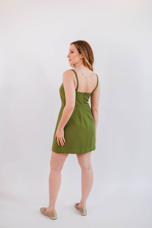 VESTIDO CURTO LEVE VERDE - LINA BE