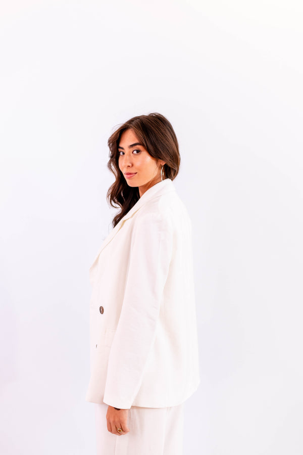 BLAZER LEVE OFF-WHITE - LINA BE